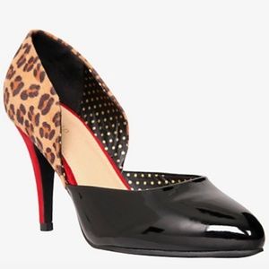 Torrid Black and Leopard Print Heels